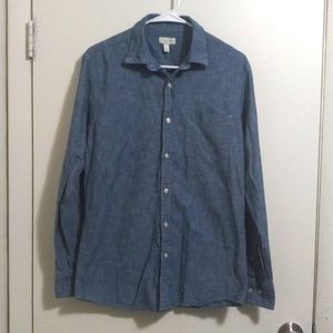 Women's Sonoma Light Wash Denim Button Down Long Sleeve Top!